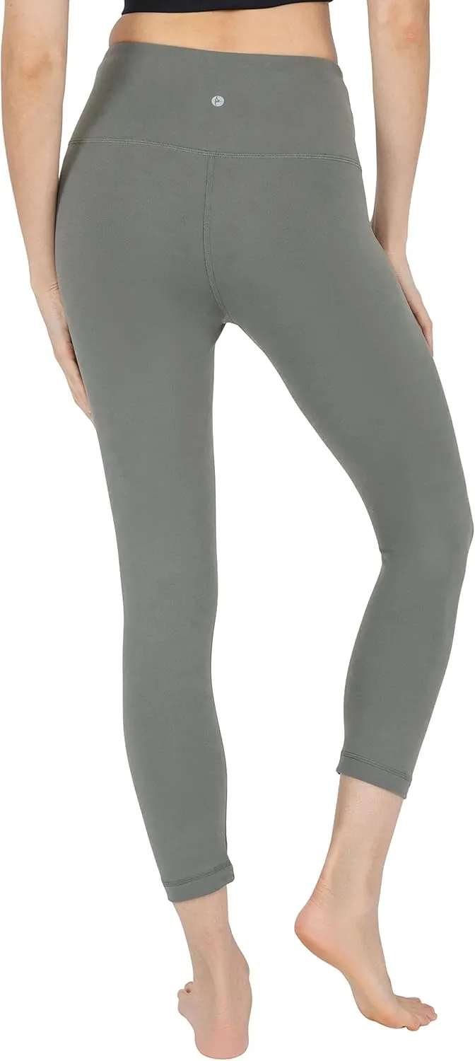 90 Degree By Reflex Womens High Waisted Leggings Capri Workout Yoga Pants