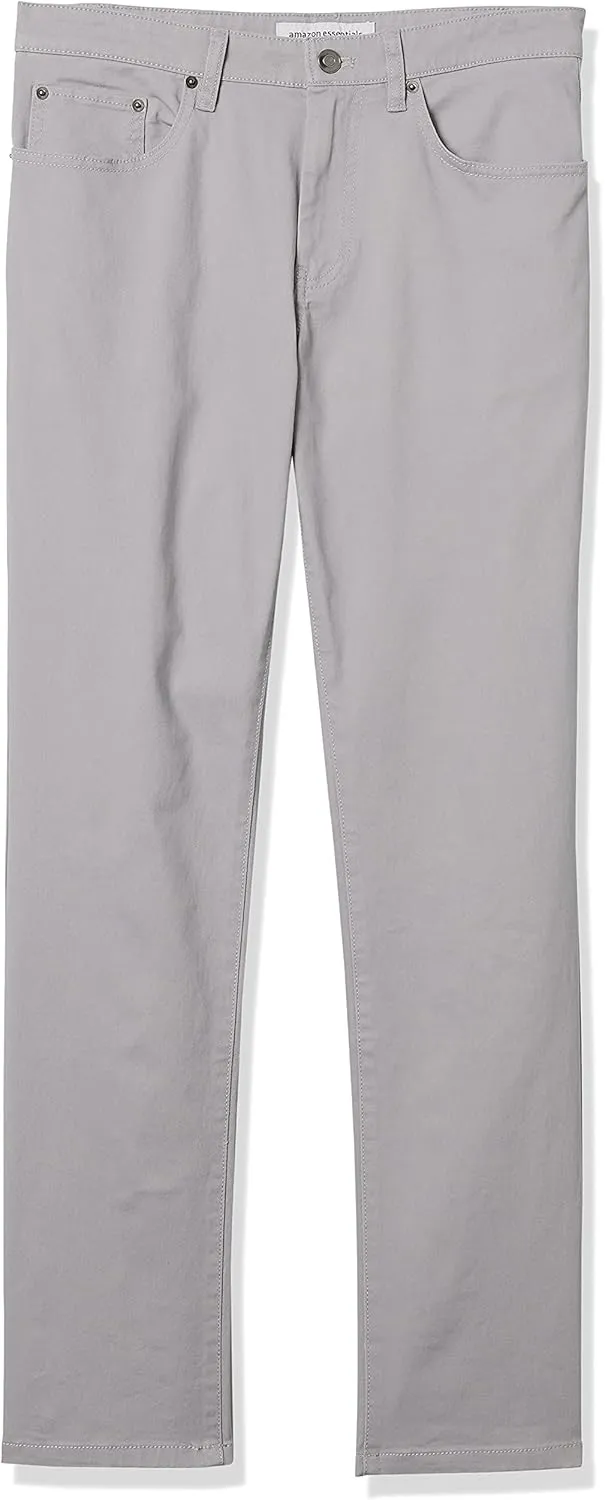 Amazon Essentials Men's Slim-Fit Pants, 5-Pocket Stretch Twill Design