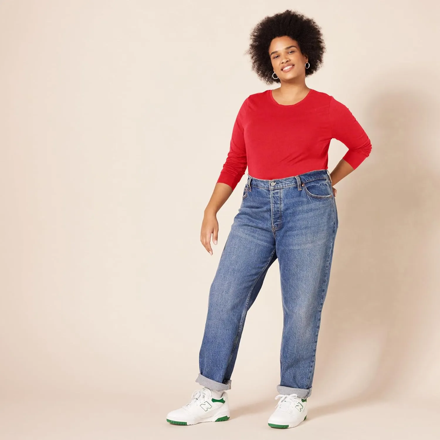 Amazon Essentials Women's Classic-Fit Long-Sleeve Crewneck T-Shirt (Available in Plus Size)