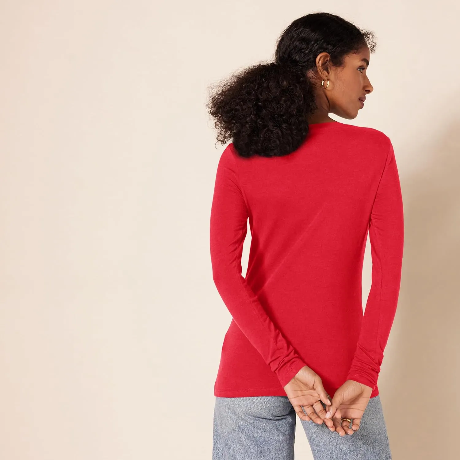 Amazon Essentials Women's Classic-Fit Long-Sleeve Crewneck T-Shirt (Available in Plus Size)