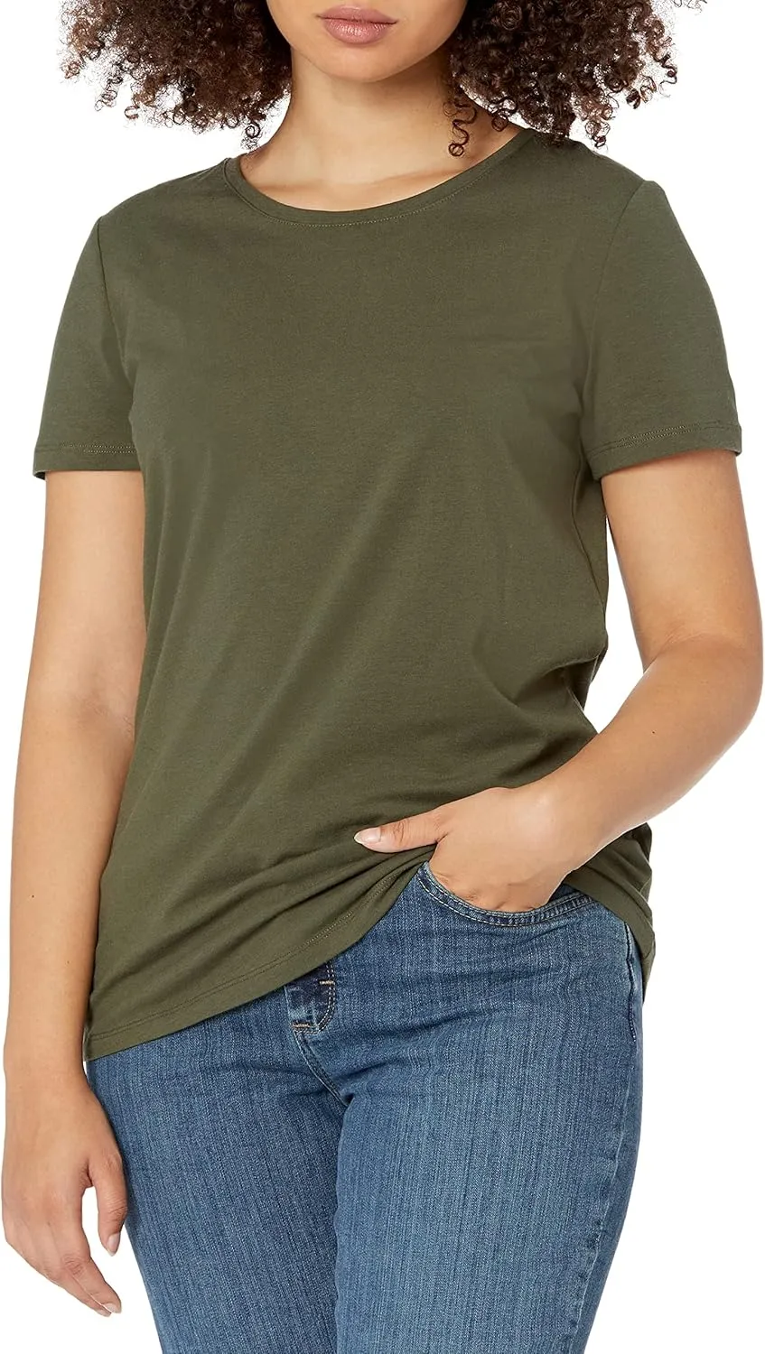 Amazon Essentials Women's Classic-Fit Short-Sleeve Crewneck T-Shirt, Multipacks