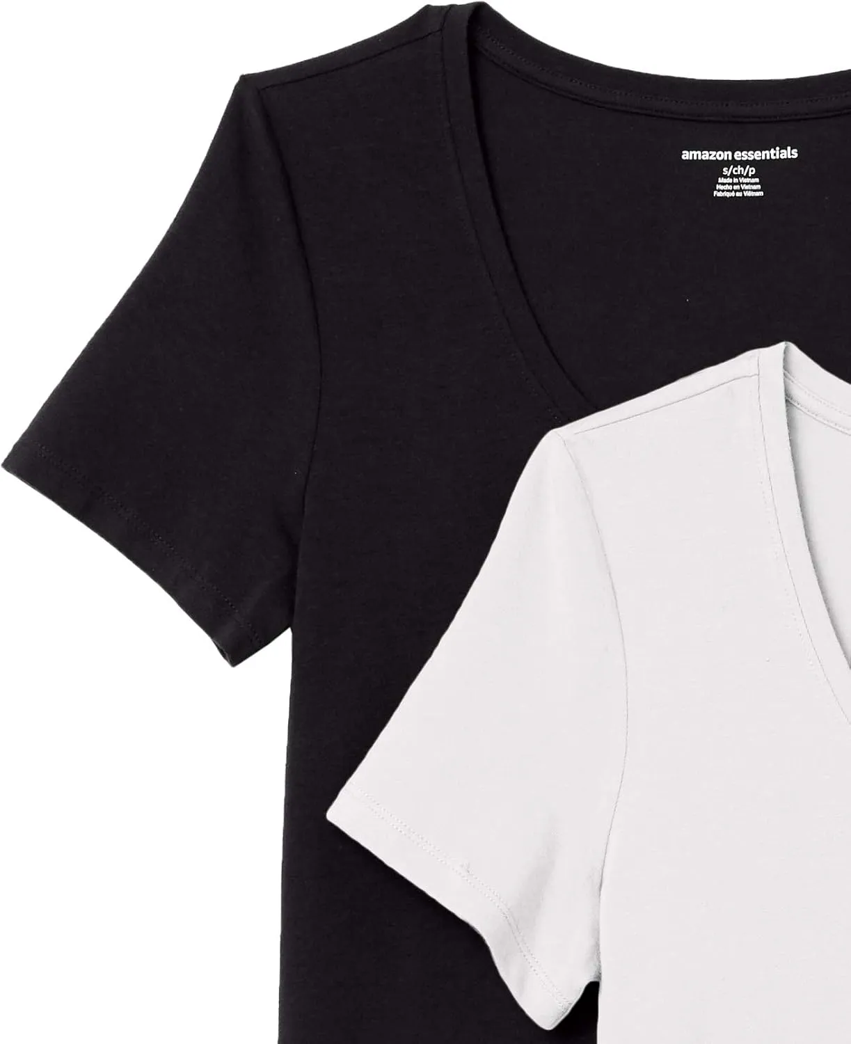 Amazon Essentials Women's Classic-Fit Short-Sleeve Scoop Neck T-Shirt (Available in Plus Size), Pack of 2
