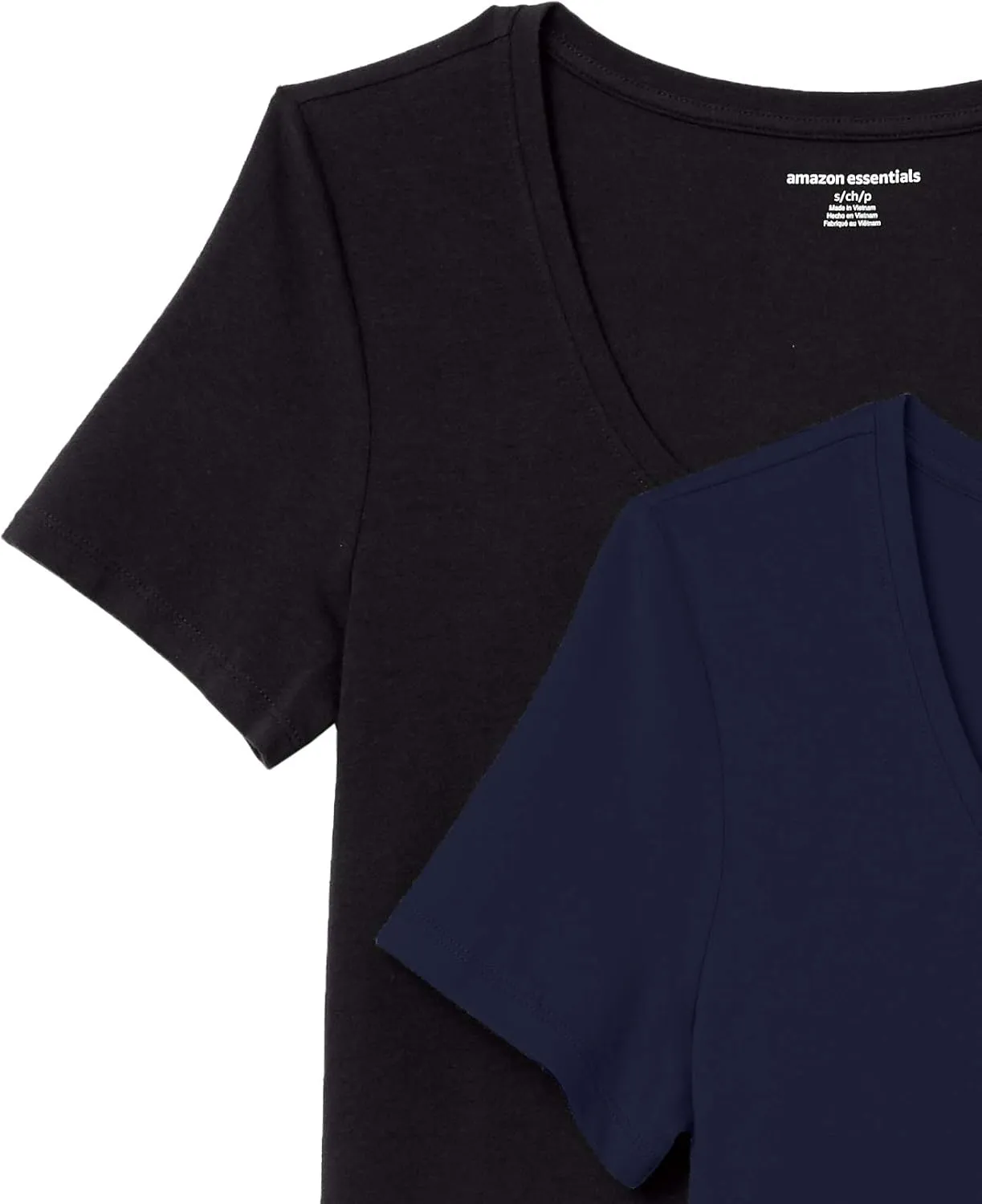 Amazon Essentials Women's Classic-Fit Short-Sleeve Scoop Neck T-Shirt (Available in Plus Size), Pack of 2