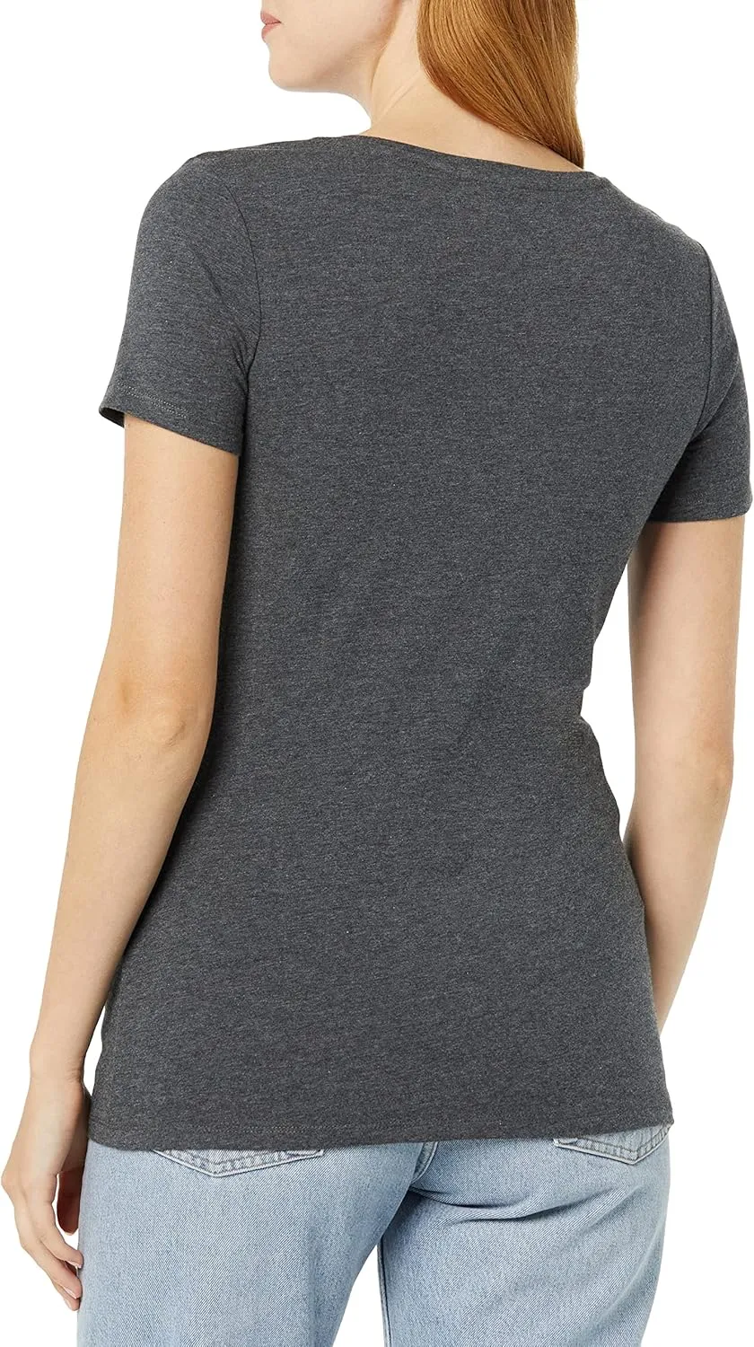 Amazon Essentials Women's Classic-Fit Short-Sleeve V-Neck T-Shirt, Multipacks