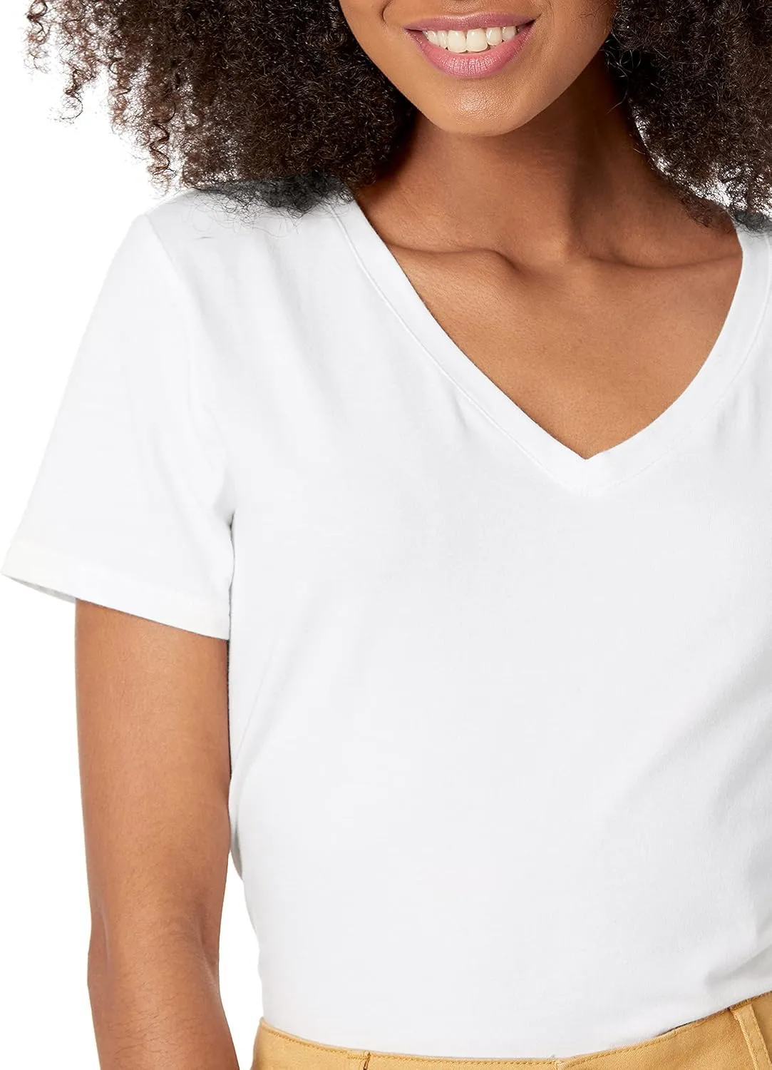 Amazon Essentials Women's Classic-Fit Short-Sleeve V-Neck T-Shirt, Multipacks