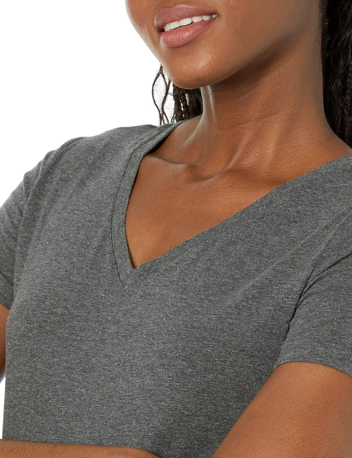 Amazon Essentials Women's Classic-Fit Short-Sleeve V-Neck T-Shirt, Multipacks