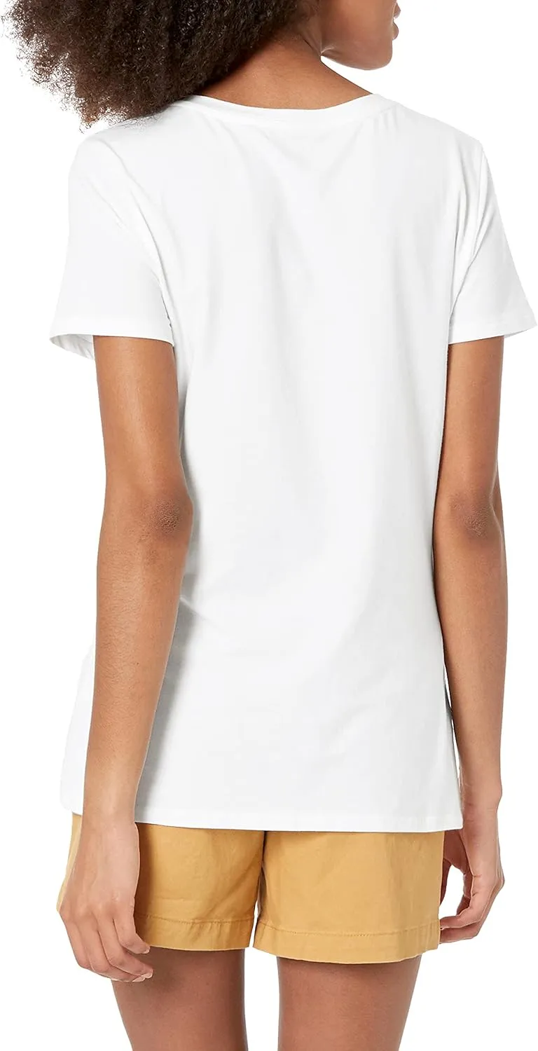 Amazon Essentials Women's Classic-Fit Short-Sleeve V-Neck T-Shirt, Multipacks