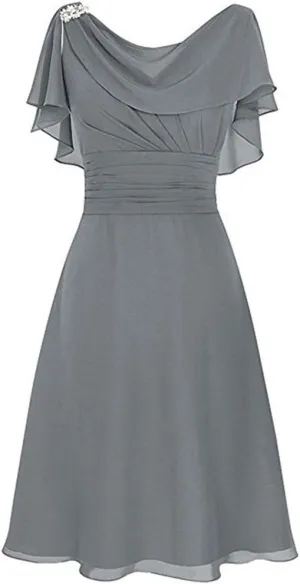 Aniywn Women Formal Wedding Bridesmaid Dress Plus Size High-Waist Party Ball Prom Gown Cocktail Dress
