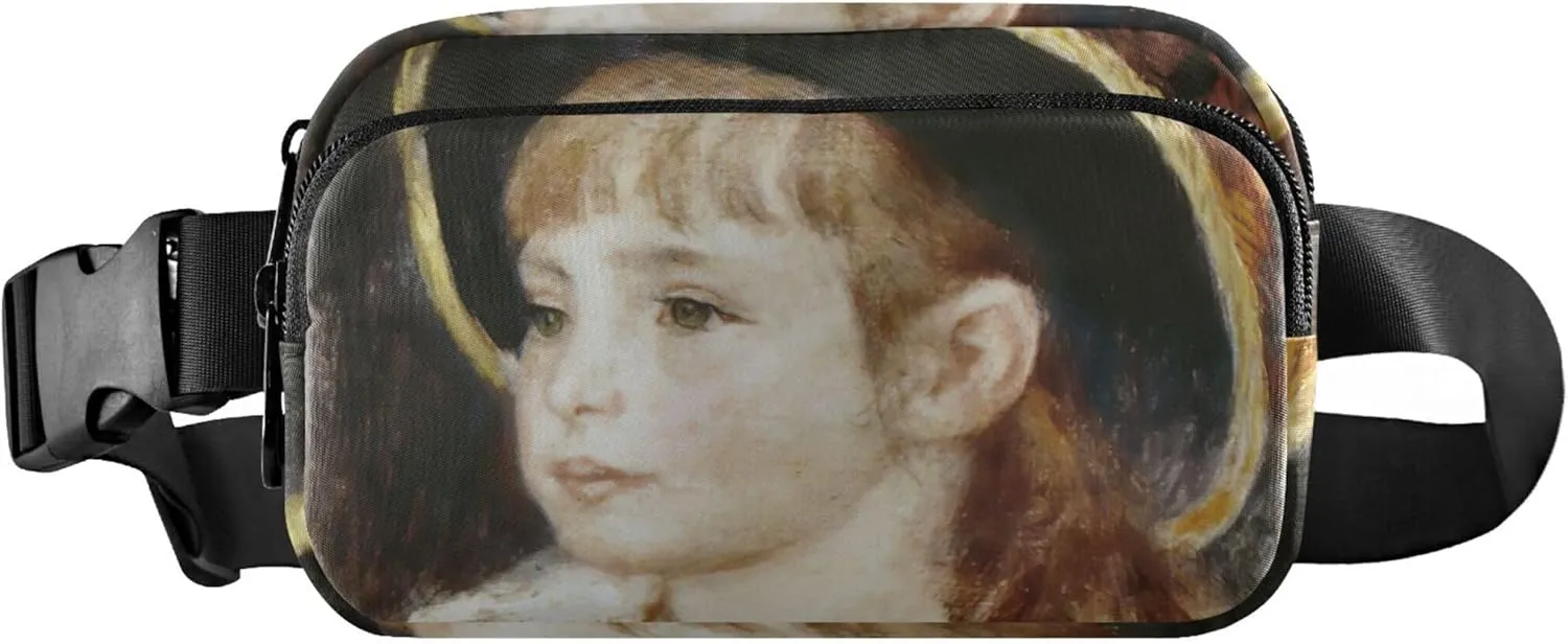 Auguste Renoir Prints Little Irene Fanny Pack for Women Neon Hip Pack Belt Bag Waterproof Cross Body Waist Purse