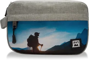 Avalanche Travel Toiletry BagOrganizer Essential Dopp Kit Accessories bag (Gray Hike print)