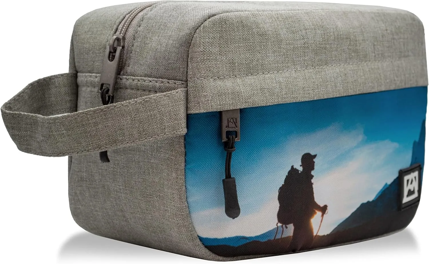 Avalanche Travel Toiletry BagOrganizer Essential Dopp Kit Accessories bag (Gray Hike print)