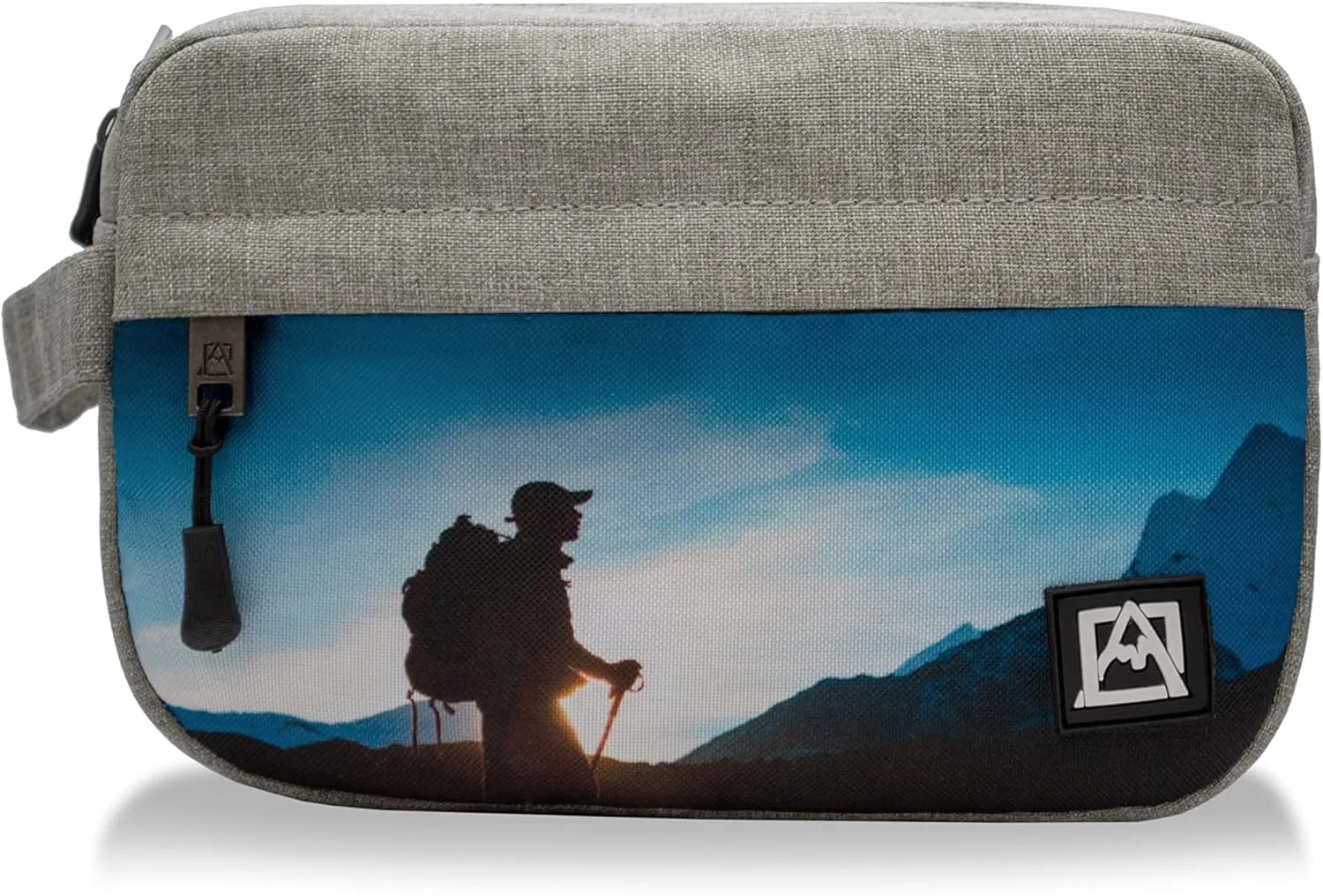 Avalanche Travel Toiletry BagOrganizer Essential Dopp Kit Accessories bag (Gray Hike print)