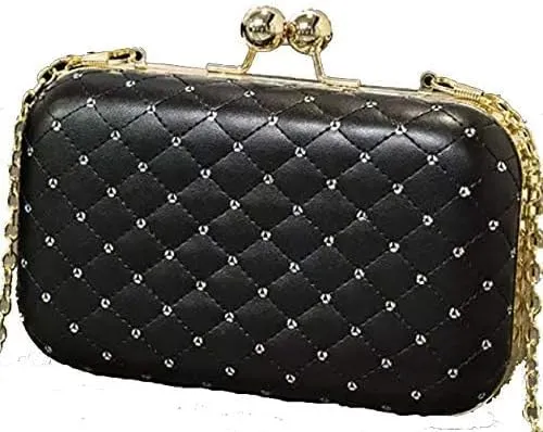 Azan International Store Handicraft Hand Embroidered Box Clutch Bag Purse for Bridal, Casual, Wedding Bag for Women & Girls