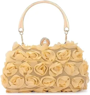 Azan International Women Handicraft Beautiful Round Box Clutch Bag Purse for Bridal, Casual, Wedding Bag for Women