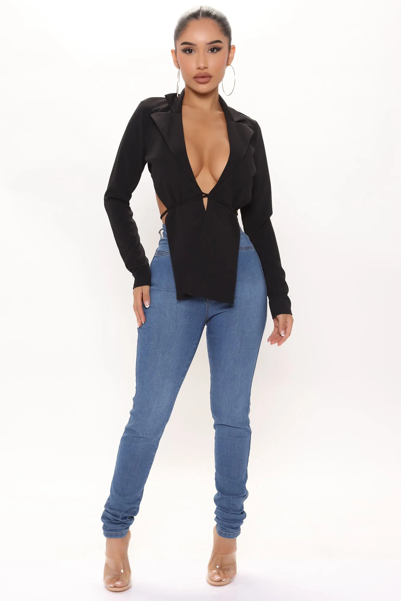 Bad Gal Wrap Top - Black