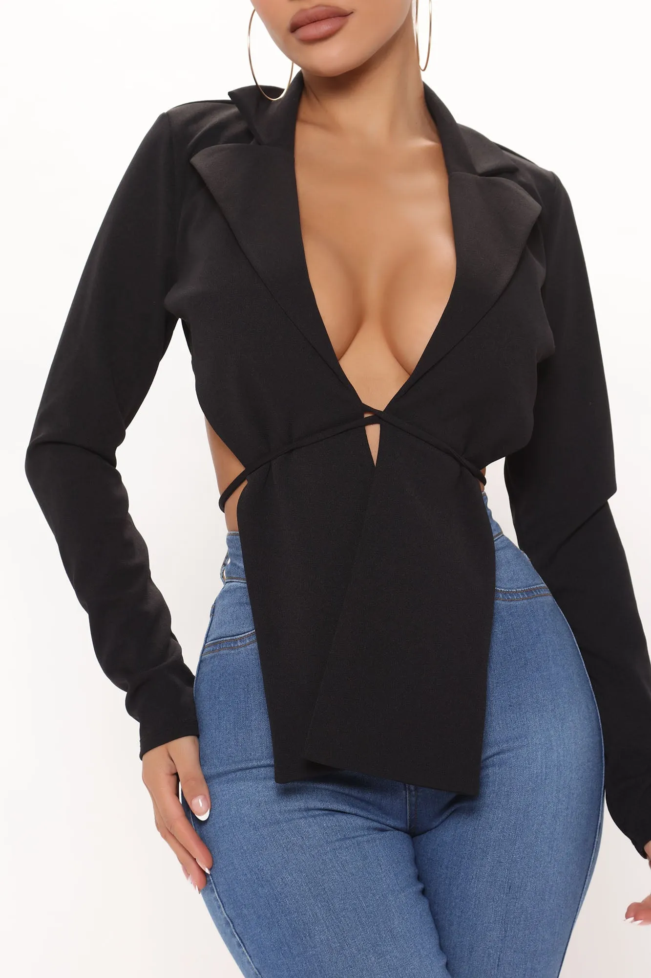 Bad Gal Wrap Top - Black
