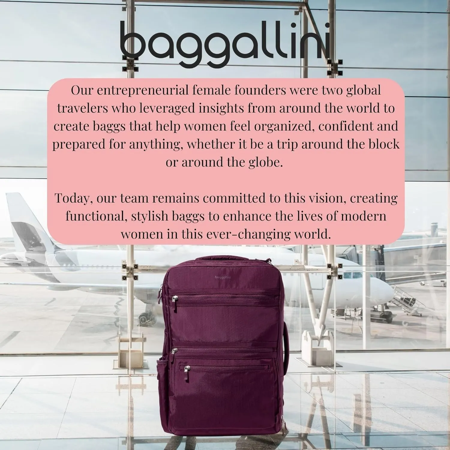 Baggallini Modern Convertible Travel Backpack
