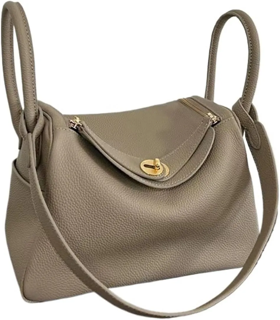 Bags for Women First layer cowhide mini bag genuine leather bag women's crossbody bag(Dark gray)