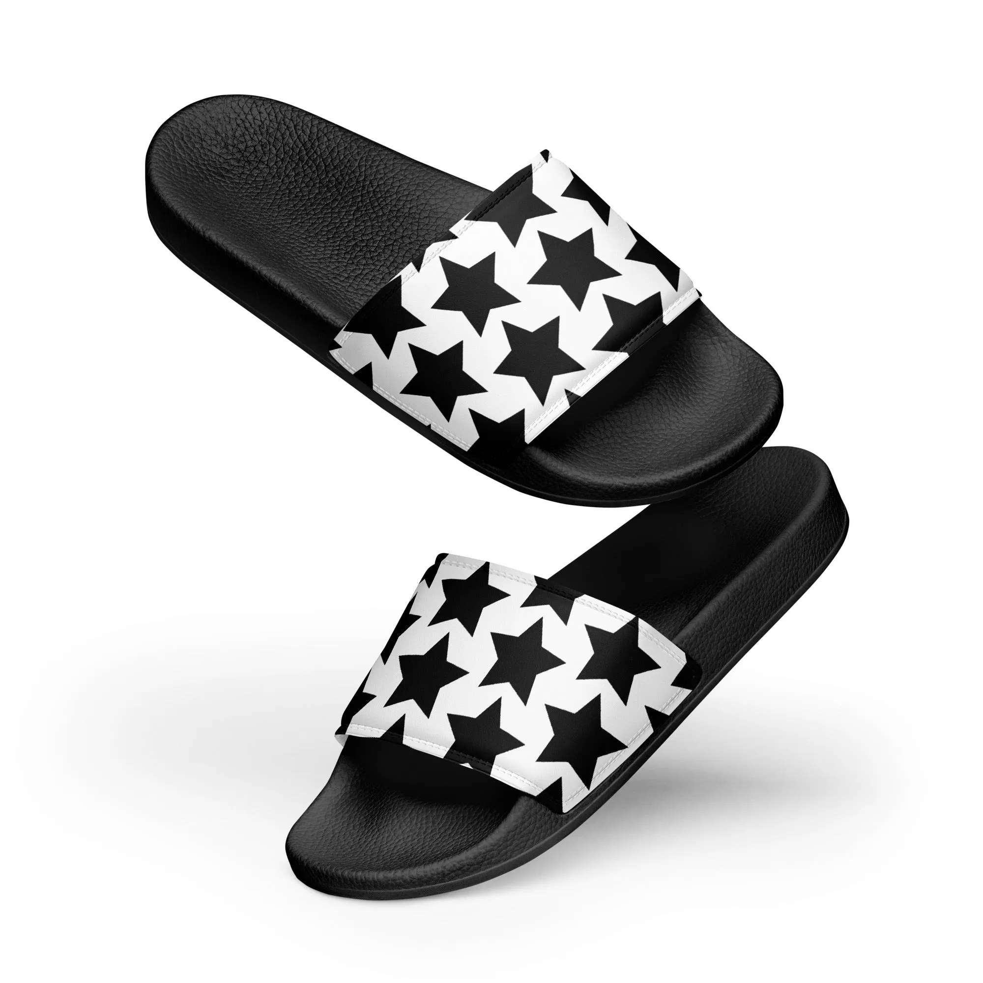 Black Stars Mens slides