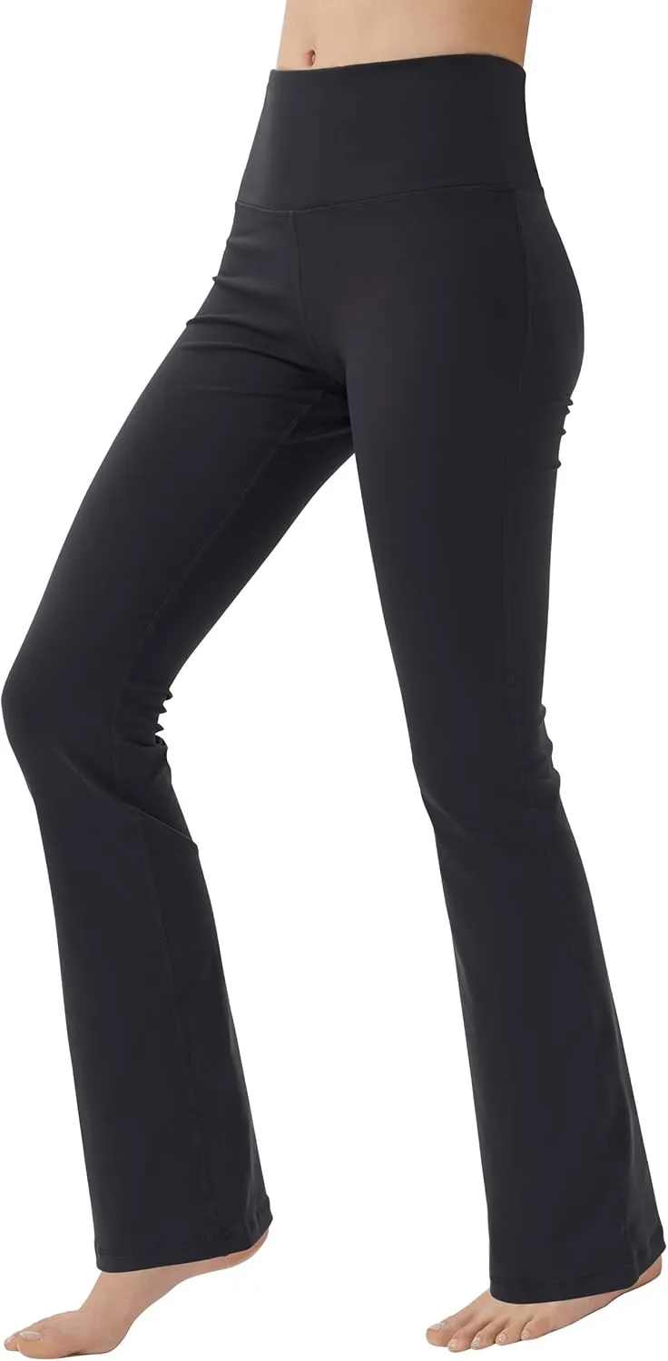 Bootcut Yoga Pants for Women High Waist Workout Pants for Women Tummy Control Bootleg Work Pants Dress Pants