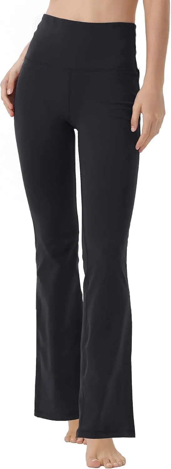 Bootcut Yoga Pants for Women High Waist Workout Pants for Women Tummy Control Bootleg Work Pants Dress Pants