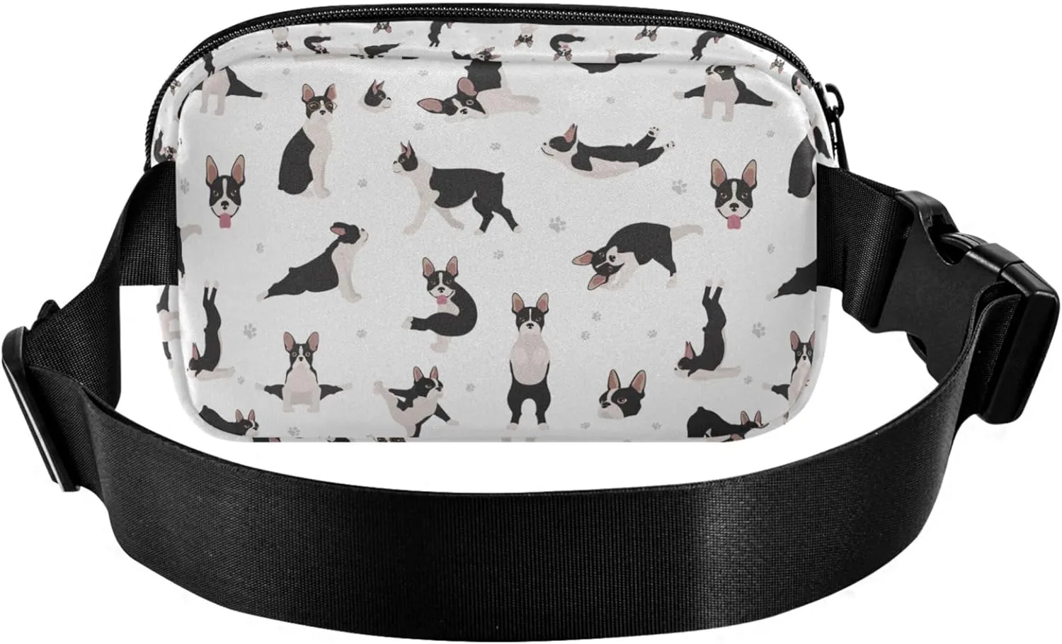 Boston Terrier Yoga Dog Womens Fanny Pack Anti Theft Belt Bag Waterproof Colorful Cross Body Waist Purse