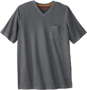 Boulder Creek by Kingsize Men's Big & Tall Heavyweight Pocket V-Neck Tee