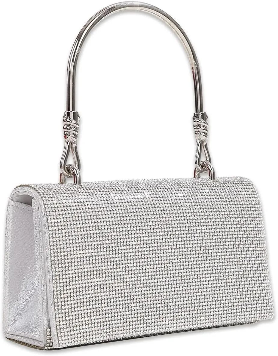 Bridal Wedding Handbag Shoulder Elegant Crossbody Rhinestone Evening for Women Sparkly Glitter Purse Crystal Clutch