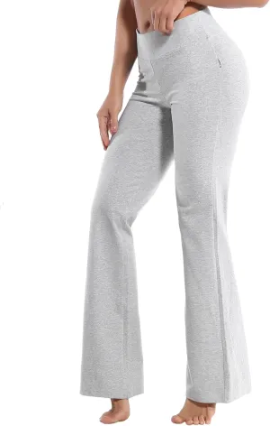 BUBBLELIME 29"/31"/33"/35"/37" 3 Styles Women's High Waist Bootcut Yoga Pants Basic/Side Pockets Tummy Control Workout Flared