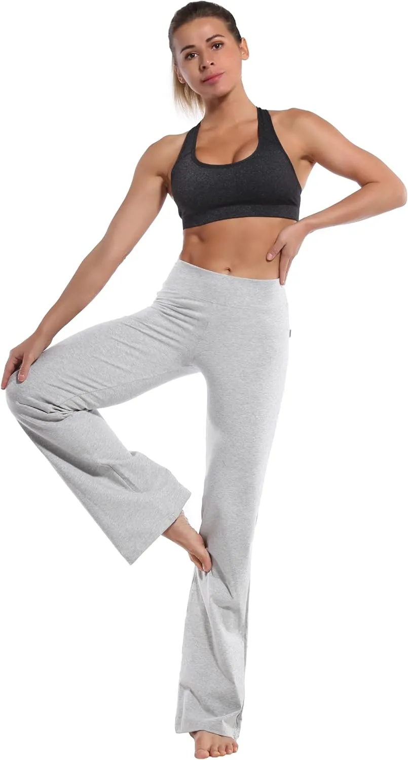 BUBBLELIME 29"/31"/33"/35"/37" 3 Styles Women's High Waist Bootcut Yoga Pants Basic/Side Pockets Tummy Control Workout Flared