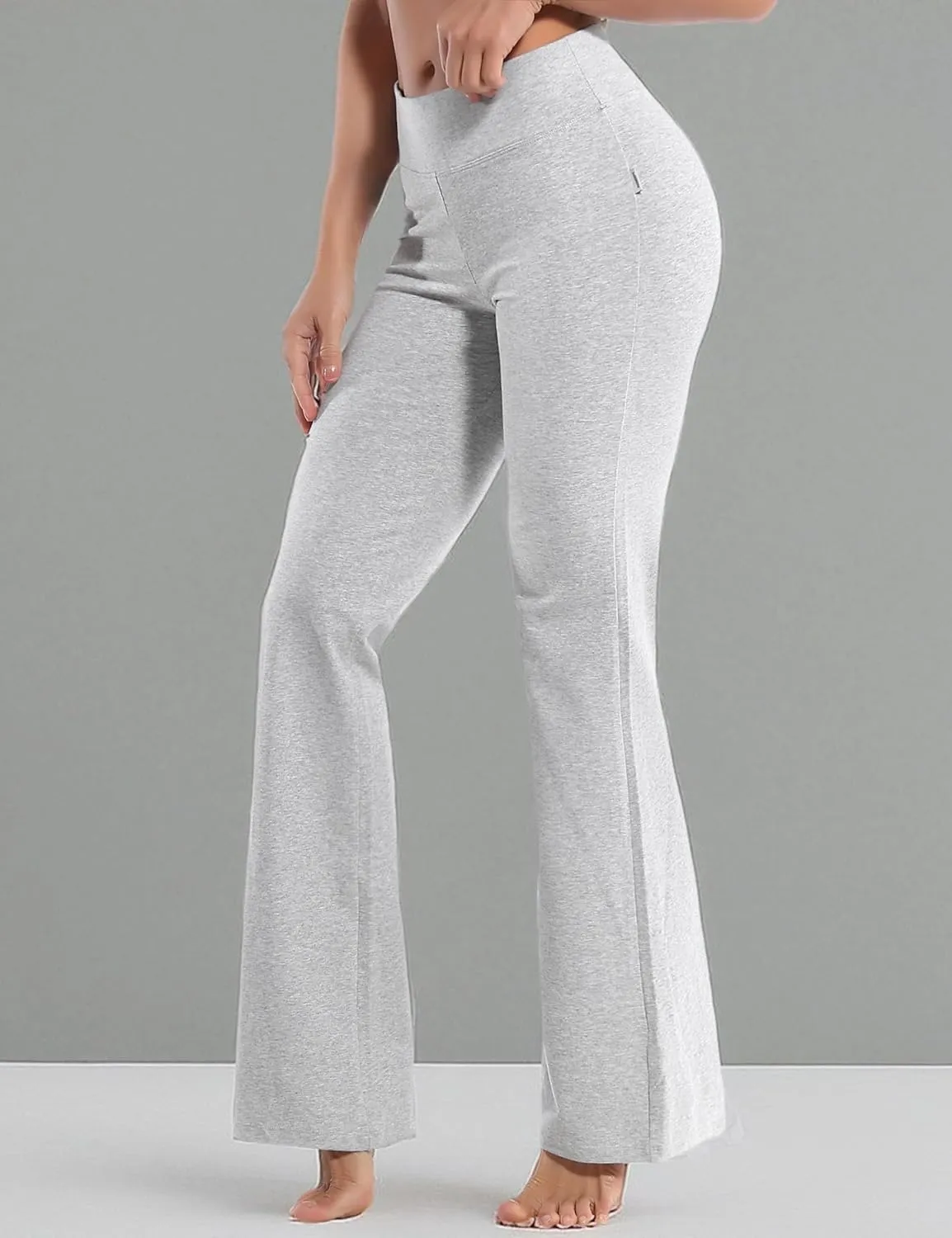 BUBBLELIME 29"/31"/33"/35"/37" 3 Styles Women's High Waist Bootcut Yoga Pants Basic/Side Pockets Tummy Control Workout Flared