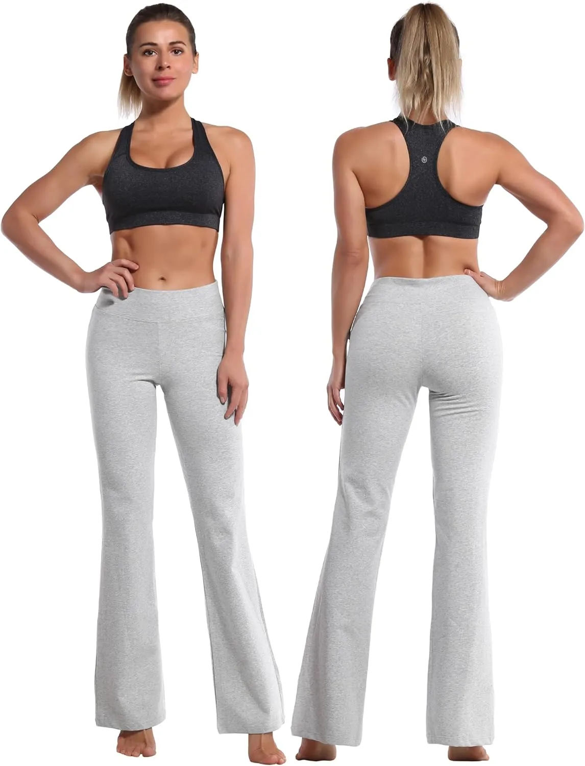 BUBBLELIME 29"/31"/33"/35"/37" 3 Styles Women's High Waist Bootcut Yoga Pants Basic/Side Pockets Tummy Control Workout Flared