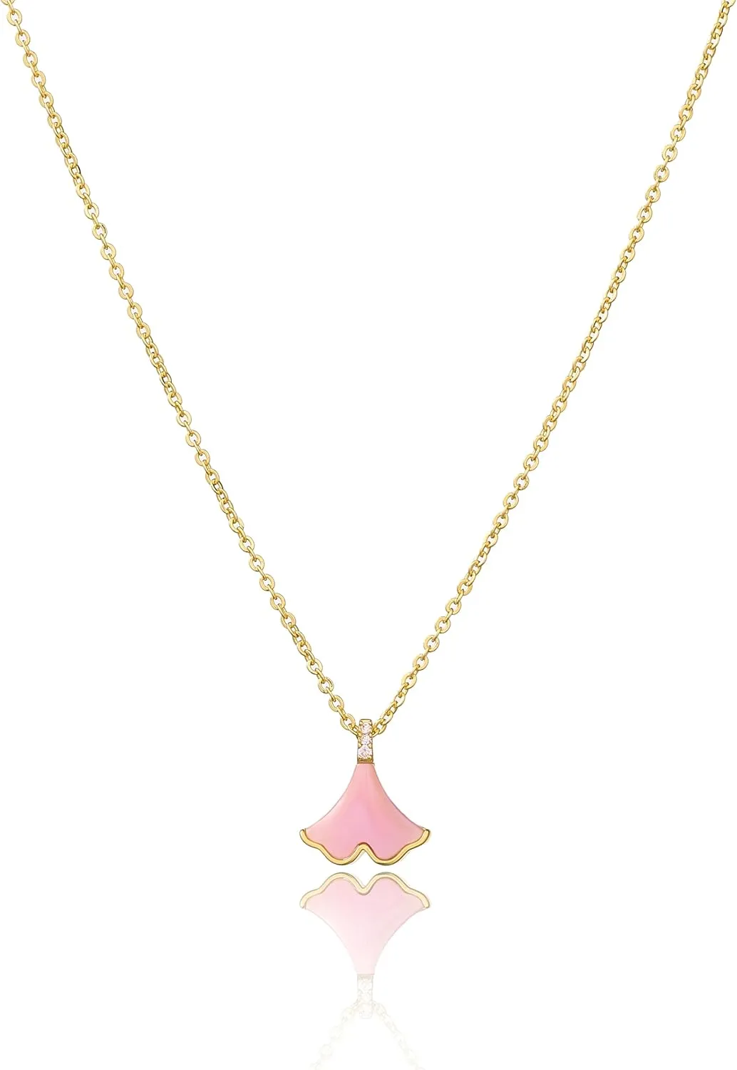 Butterly Necklaces for Women Heart Necklace 14K Dainty Gold Choker Handmade Necklaces Chain Shell Dainty Gold Choker Necklace for Women