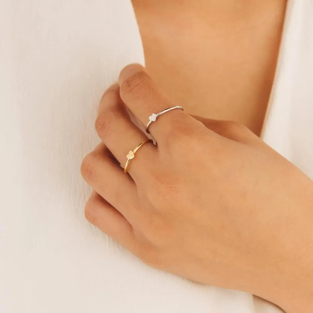 CAITLYNMINIMALIST 18K Gold Sterling Silver Minimal Stacking Dainty Ring Tiny Simple Band for Women Gift for Her