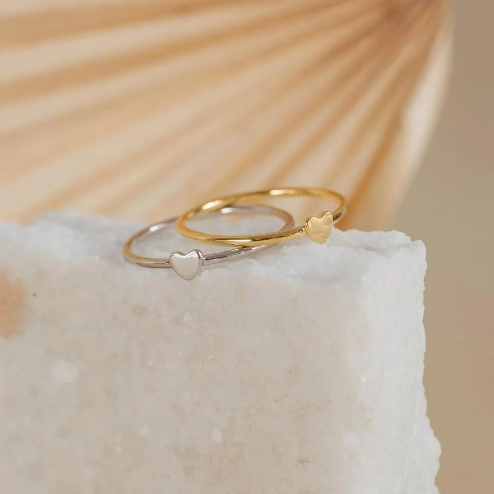 CAITLYNMINIMALIST 18K Gold Sterling Silver Minimal Stacking Dainty Ring Tiny Simple Band for Women Gift for Her