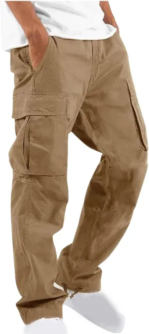 Cargo Pants for Men Casual Outdoor Pants Hiking Pants Men Lightweight Athletic Pants for Loose Fit Sports Joggers