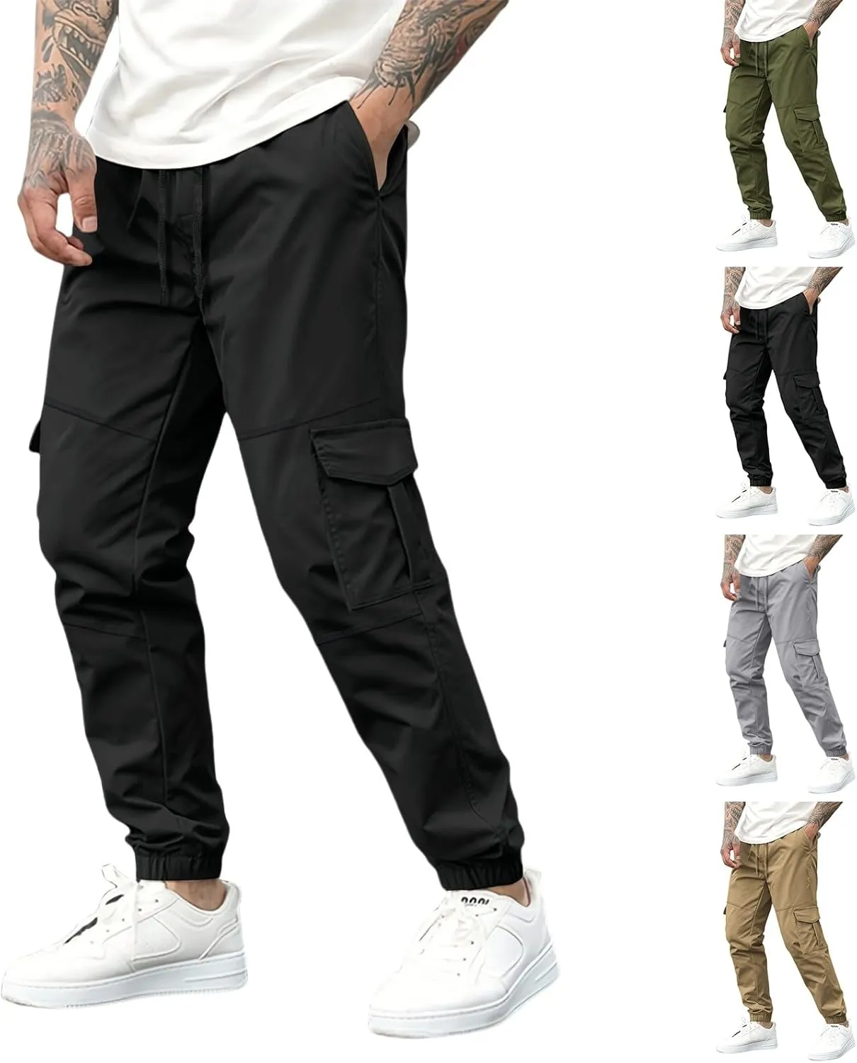 Cargos Pants Men Mens Cargo Pants Lightweight 5 Pocket Pants Men's and Big Men's Relaxed Fit Cargo Pants with