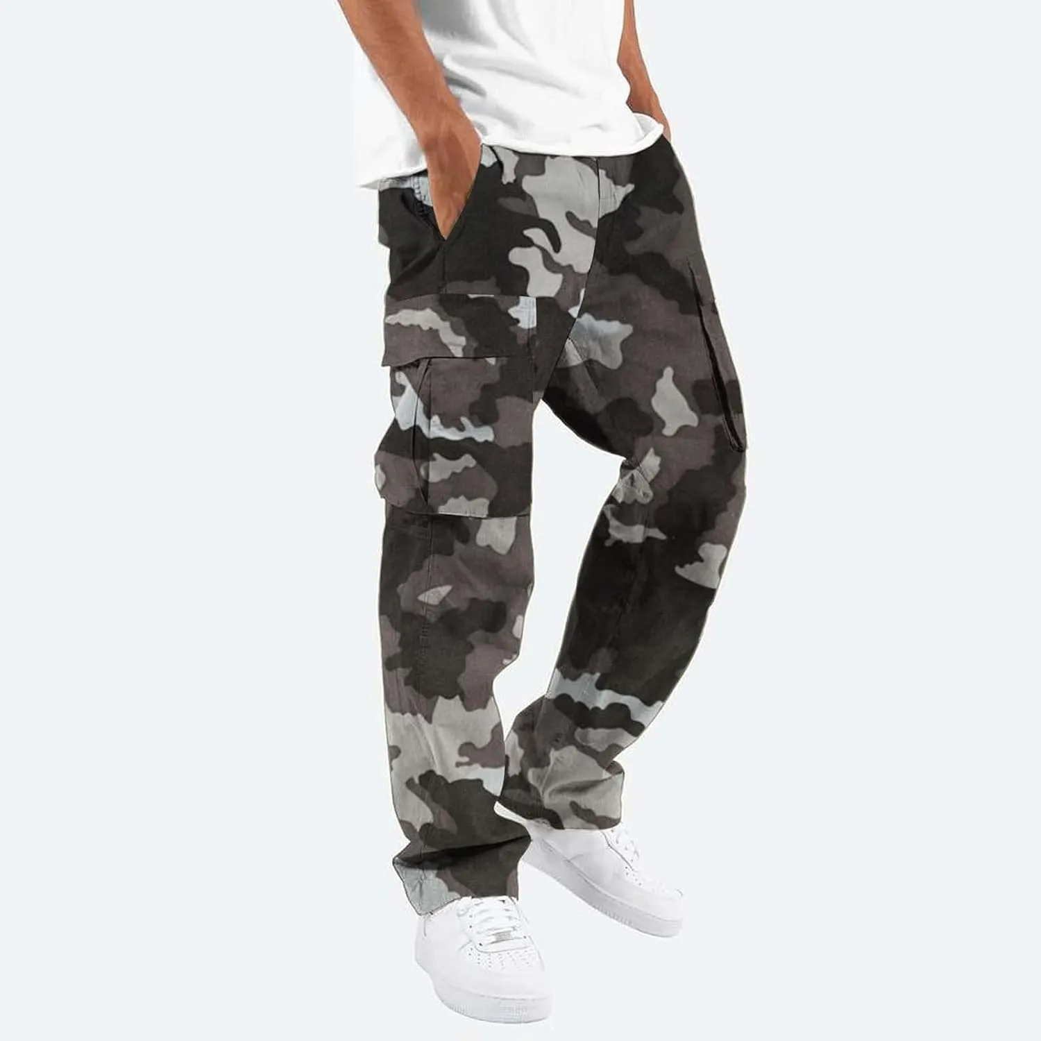 Cargos Pants Men Mens Cargo Pants Lightweight 5 Pocket Pants Men's and Big Men's Relaxed Fit Cargo Pants with