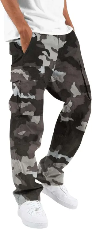 Cargos Pants Men Mens Cargo Pants Lightweight 5 Pocket Pants Men's and Big Men's Relaxed Fit Cargo Pants with