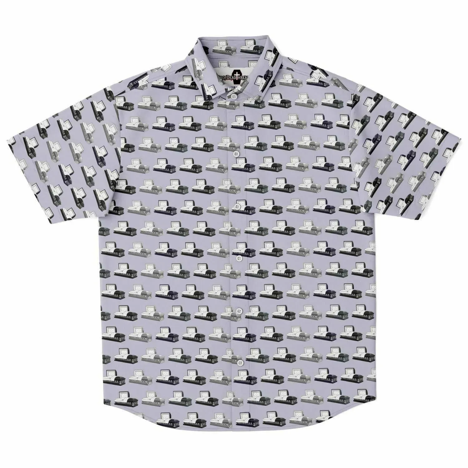 Casketeer -Dark Steel Grey, Purple, Silver - Button Up Tee