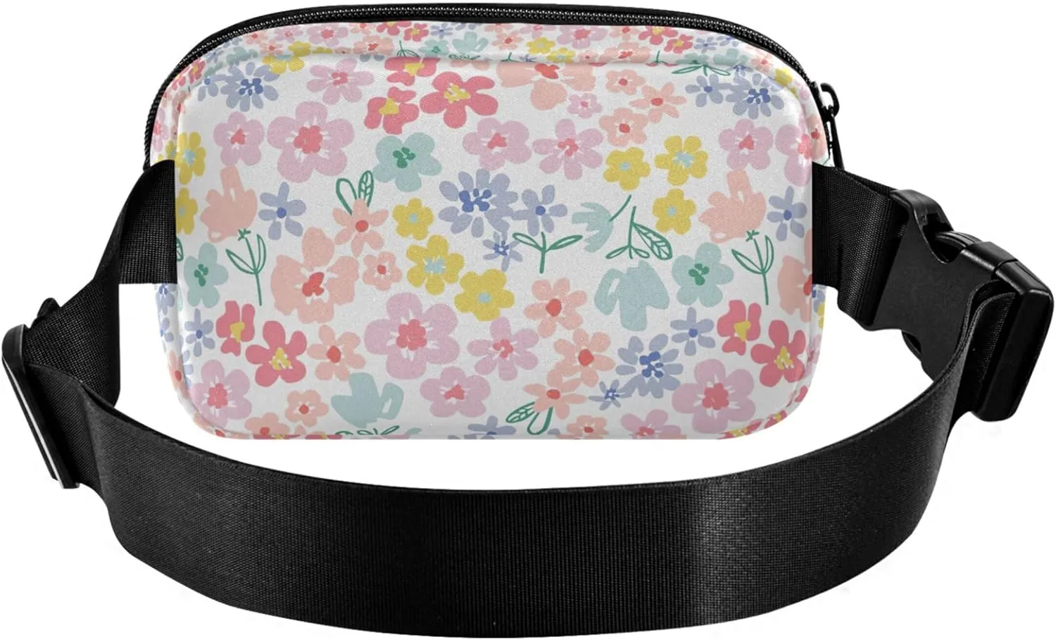 Colorful Floral Spring Daisy Fanny Packs Women Waterproof Belt Bag Hip Pouch Cute Waist Purse for Women