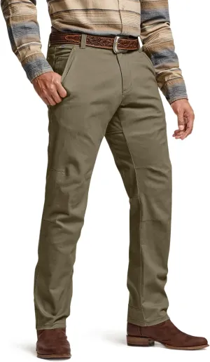 CQR Men's Motion Utility Casual Pants, Regular Fit Lightweight Work Pants, Water Resistant Outdoor Stretch Pants with Pockets