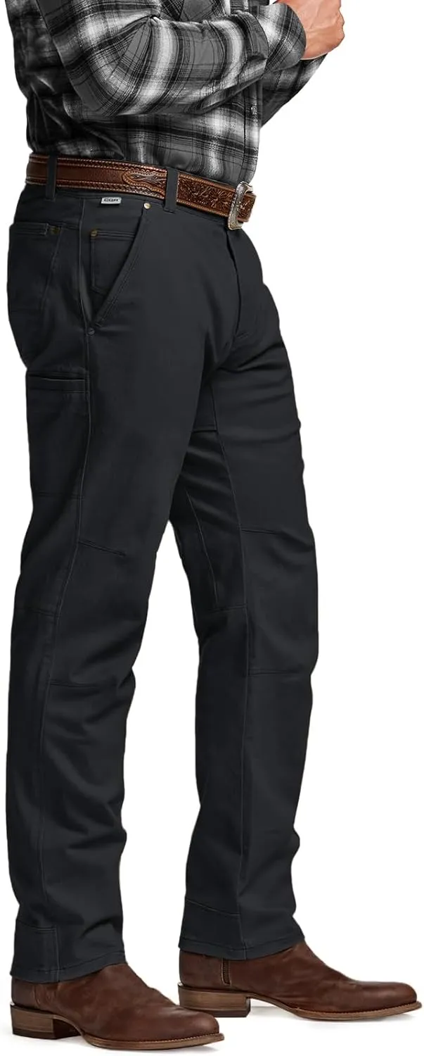 CQR Men's Motion Utility Casual Pants, Regular Fit Lightweight Work Pants, Water Resistant Outdoor Stretch Pants with Pockets