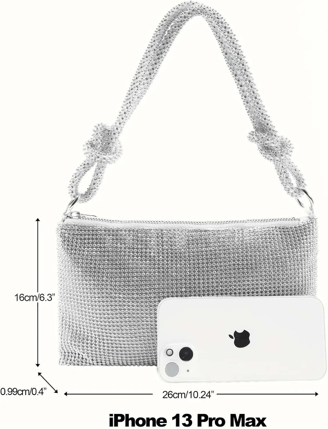 Crismade Women's Evening Handbags, Rhinestone Evening Bags for Women, Clutch Purses Handbags for Ladies Wedding Party