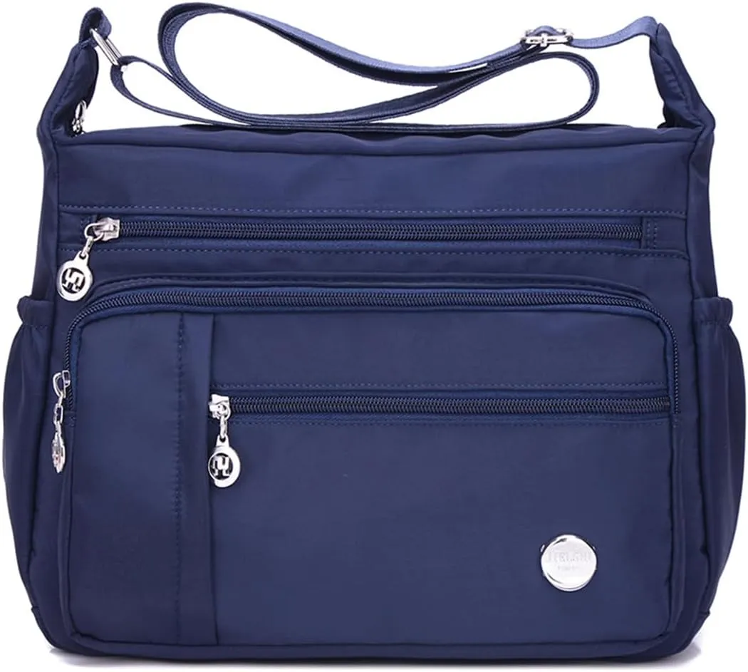 Crossbody Purse for Women Multi Pocket Shoulder Handbags Waterproof Nylon Purse and Handbags Messenger Bag