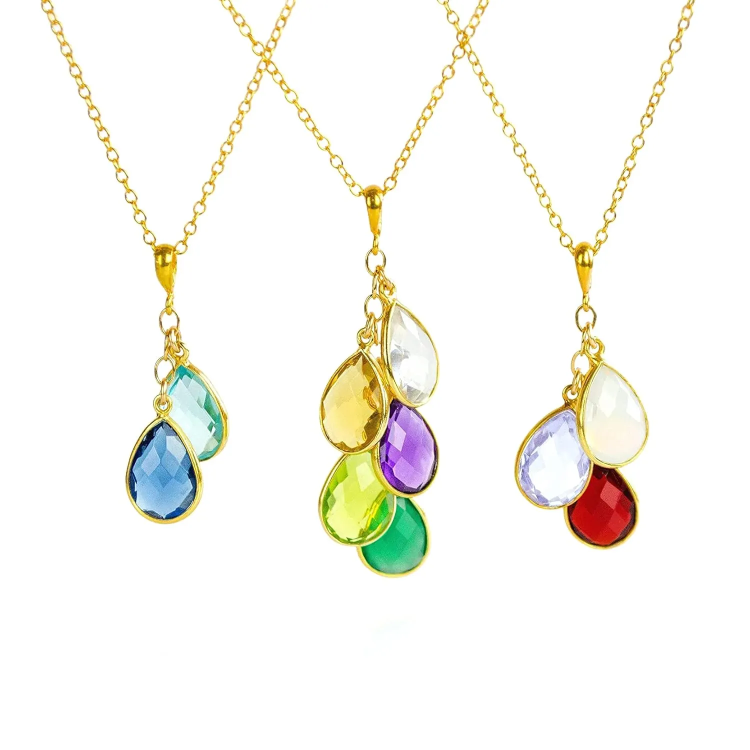 Custom Mothers Necklace with Kids Birthstones, Grandma Necklace, Gift for Mom, Personalized Birthstone Necklace for Mama [TCS]