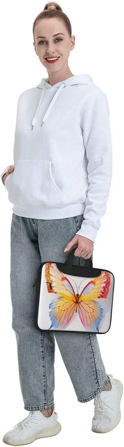 Cute Butterfly Laptop Tote Bag Travel Business Computer Bag Work Bag for Men Women