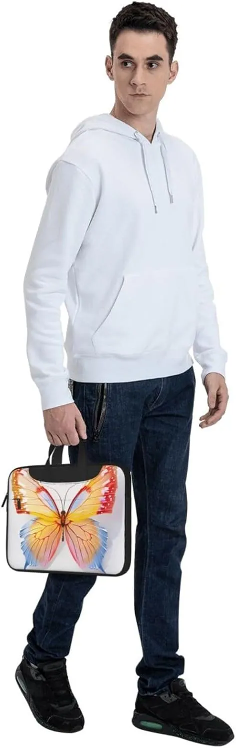 Cute Butterfly Laptop Tote Bag Travel Business Computer Bag Work Bag for Men Women