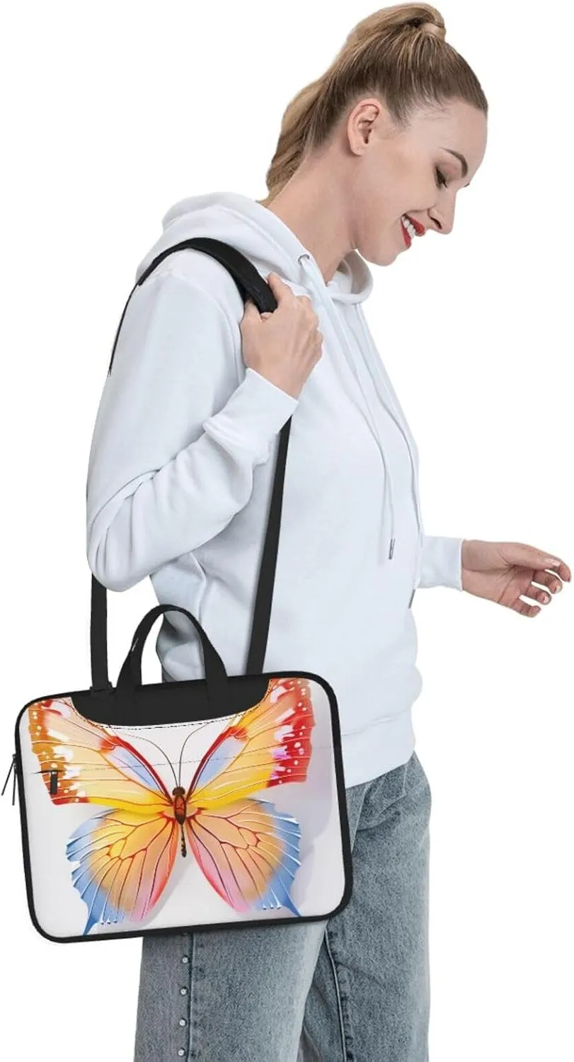 Cute Butterfly Laptop Tote Bag Travel Business Computer Bag Work Bag for Men Women
