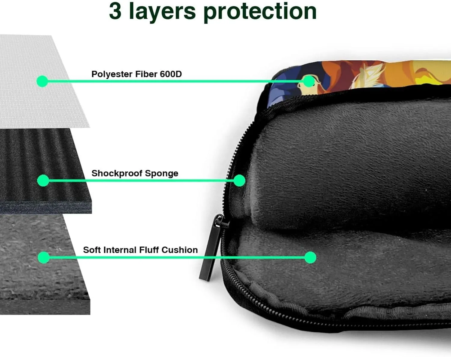 Cute Cartoon Horses Laptop Carrying Case Travel Business Computer Bag Work Bag for Men Women
